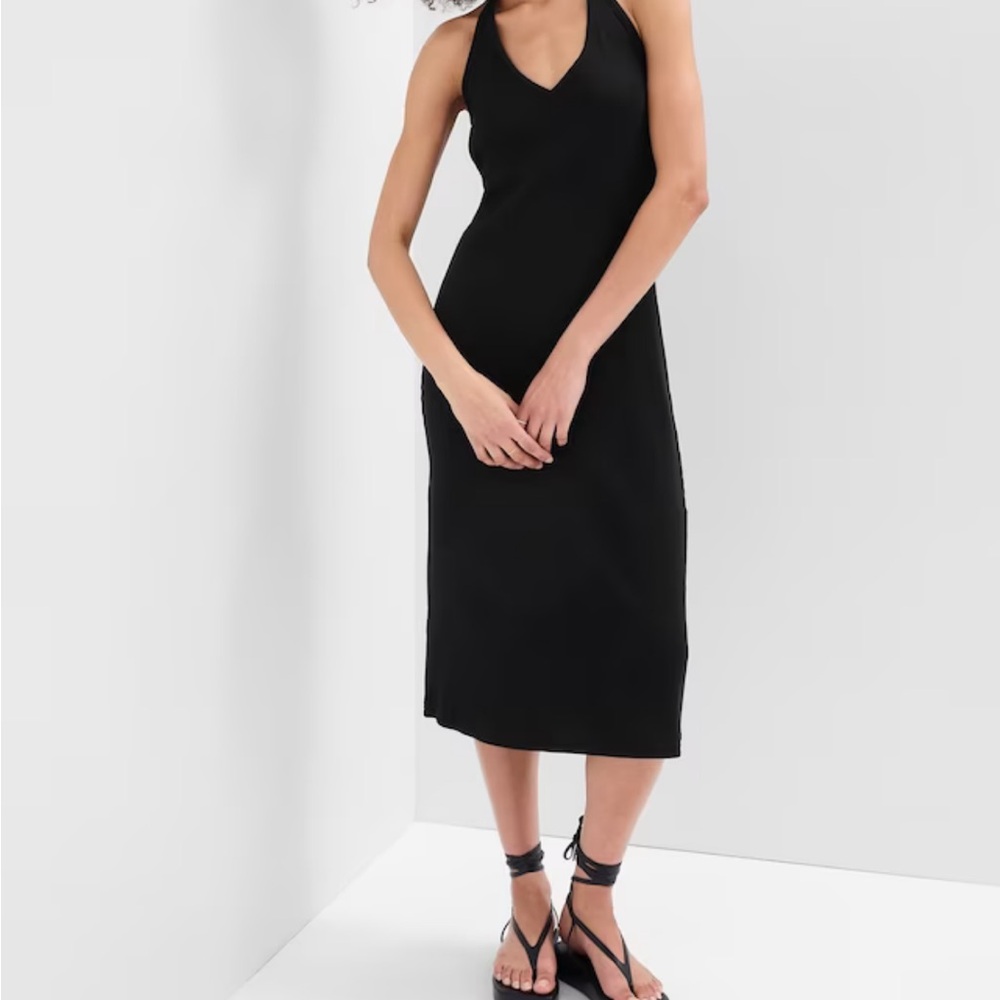 GAP Elegant Black Midi Dress